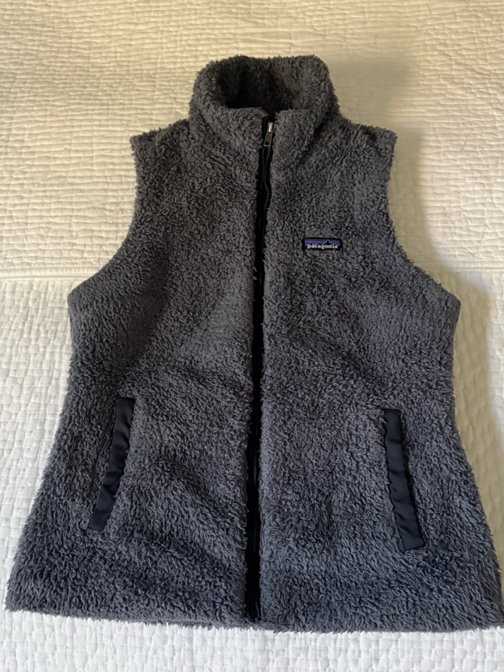Patagonia Grey Fleece Vest - Sherpa Texture Women’s size M